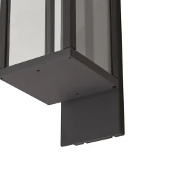 Lucande udendørs LED-væglampe Ferdinand, grå, metal, 38 cm