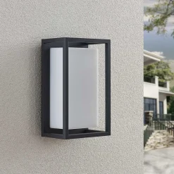 udendørs LED-væglampe Ilirian, antracit, aluminium, 15 cm^Lucande Hot