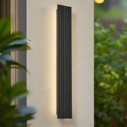 Lucande Terrassebelysning|Væglamper>udendørs LED-væglampe Melira, længde 60 cm, antracit