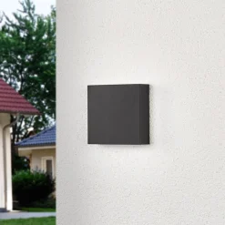 udendørs LED-væglampe Trixy, antracit, metal, IP54^Lucande Discount