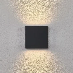 udendørs LED-væglampe Trixy, antracit, metal, IP54^Lucande Discount