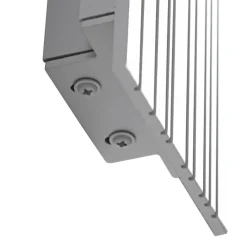 Lucande udendørs LED-væglampe Melira, længde 100 cm, grå