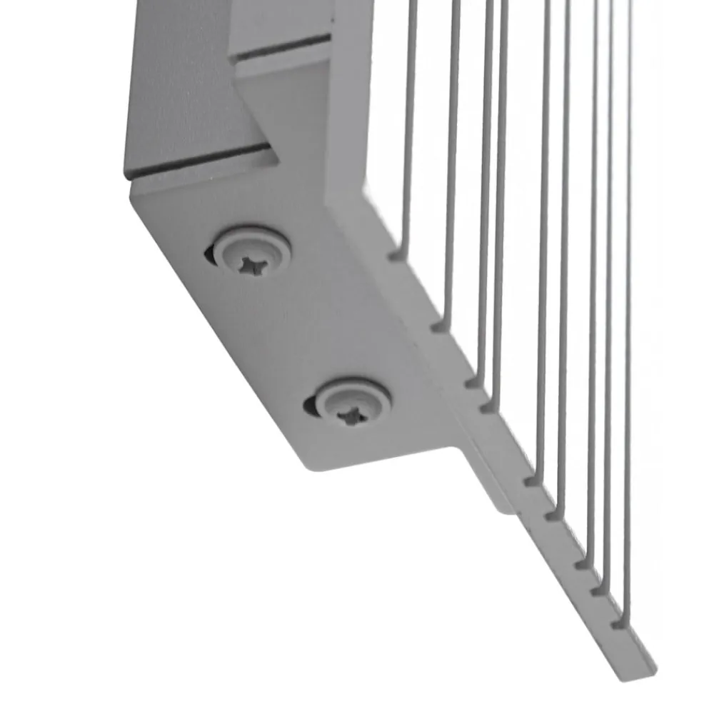 Lucande udendørs LED-væglampe Melira, længde 100 cm, grå