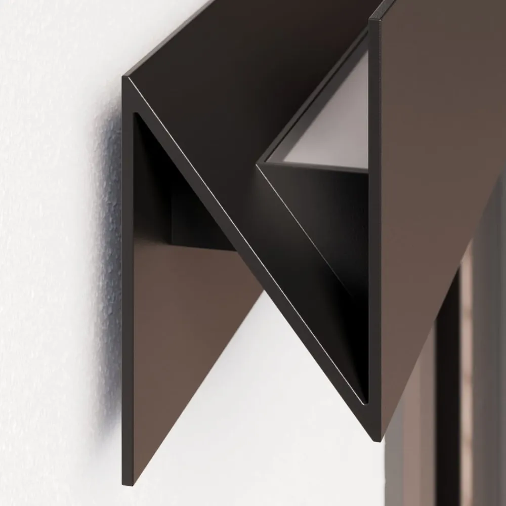 Lucande Terrassebelysning|Væglamper>udendørs LED-væglampe Meja, sort, metal, IP54