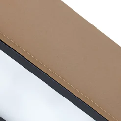 Lucande udendørs LED-væglampe Lengo, 25 cm, brun, down, 3000K