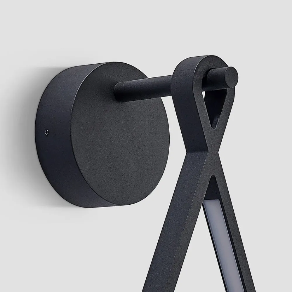 Lucande Terrassebelysning|Væglamper>udendørs LED-væglampe Florka, natursten, hængende kurv