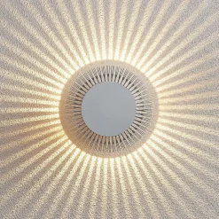 udendørs LED-væglampe Keany, metal, Ø 16 cm, IP54^Lucande