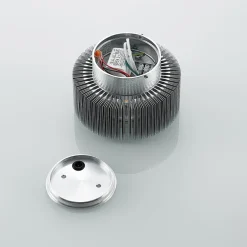 udendørs LED-væglampe Keany, metal, Ø 16 cm, IP54^Lucande