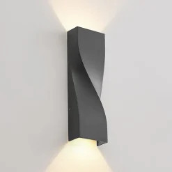 udendørs LED-væglampe Tibelya, antracit, op/ned, IP65^Lucande Discount