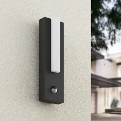 Lucande Væglampe Med Sensor|Terrassebelysning>udendørs LED-væglampe Virgalia, bevægelsessensor, IP54