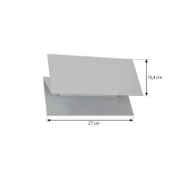udendørs LED-væglampe Meja, grå, aluminium, 27 cm, IP54^Lucande Best