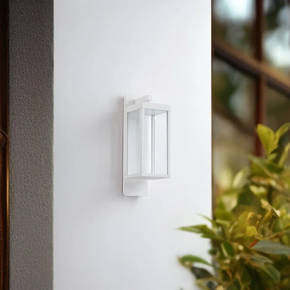 udendørs LED-væglampe Ferdinand, hvid, metal, 38 cm^Lucande