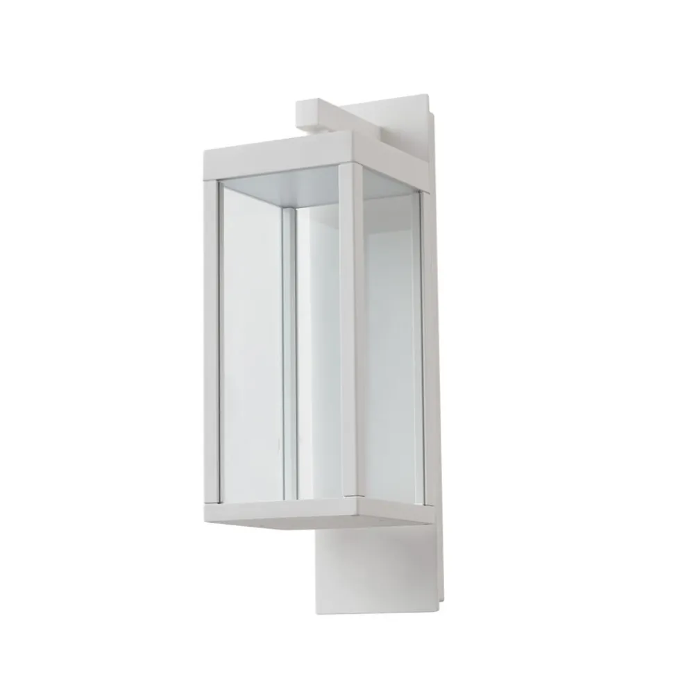 udendørs LED-væglampe Ferdinand, hvid, metal, 38 cm^Lucande