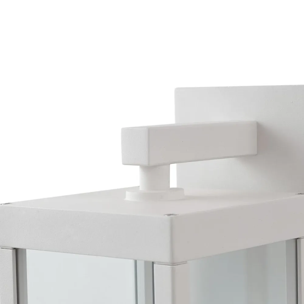 udendørs LED-væglampe Ferdinand, hvid, metal, 38 cm^Lucande