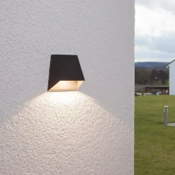 Lucande Terrassebelysning|Væglamper>udendørs LED-væglampe Hanno, antracit, metal, IP54