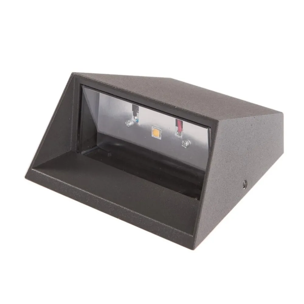 Lucande Terrassebelysning|Væglamper>udendørs LED-væglampe Hanno, antracit, metal, IP54