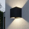 Lucande Terrassebelysning>udendørs LED-væglampe Evie, 14 cm, antracit, op/ned
