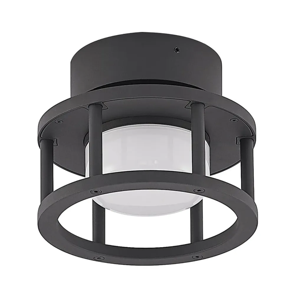 Lucande Terrassebelysning|Udendørs Loftlamper>udendørs loftlampe Berenike, Ø 17 cm, grå, GX53