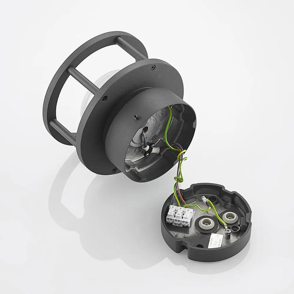 Lucande Terrassebelysning|Udendørs Loftlamper>udendørs loftlampe Berenike, Ø 17 cm, grå, GX53