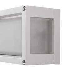 Lucande udendørs væglampe Aurelien, hvid, glas, 12,5 cm, IP54