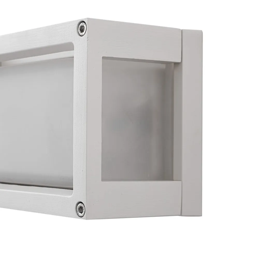 Lucande udendørs væglampe Aurelien, hvid, glas, 12,5 cm, IP54