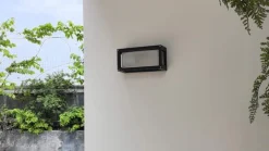 udendørs væglampe Aurelien, grå, metal, 12,5 cm, IP54^Lucande Online