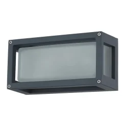 udendørs væglampe Aurelien, grå, metal, 12,5 cm, IP54^Lucande Online