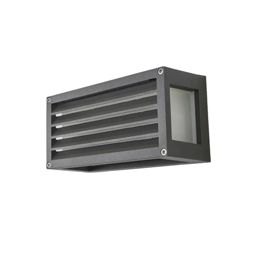 Lucande Terrassebelysning|Væglamper>udendørs væglampe Aurelien, metal, 12,5 cm, strip