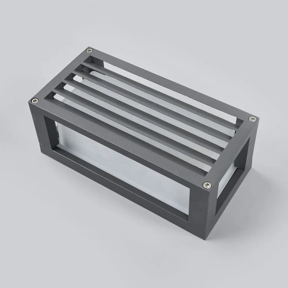 Lucande Terrassebelysning|Væglamper>udendørs væglampe Aurelien, metal, 12,5 cm, strip