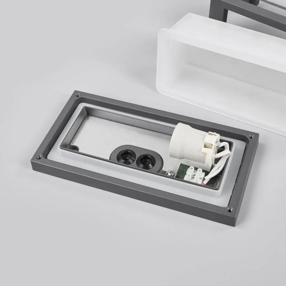 Lucande Terrassebelysning|Væglamper>udendørs væglampe Aurelien, metal, 12,5 cm, strip