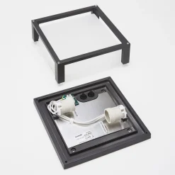 Lucande udendørs væglampe Aurelien, antracit, metal, 25x 25cm