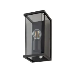 Lucande udendørs væglampe Annalea, røggrå, IP54, sensor