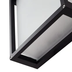 Lucande udendørs væglampe Aurelien, antracit, sensor, 25x25 cm