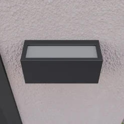 udendørs væglampe Bente, antracit, bredde 25 cm, IP54^Lucande New