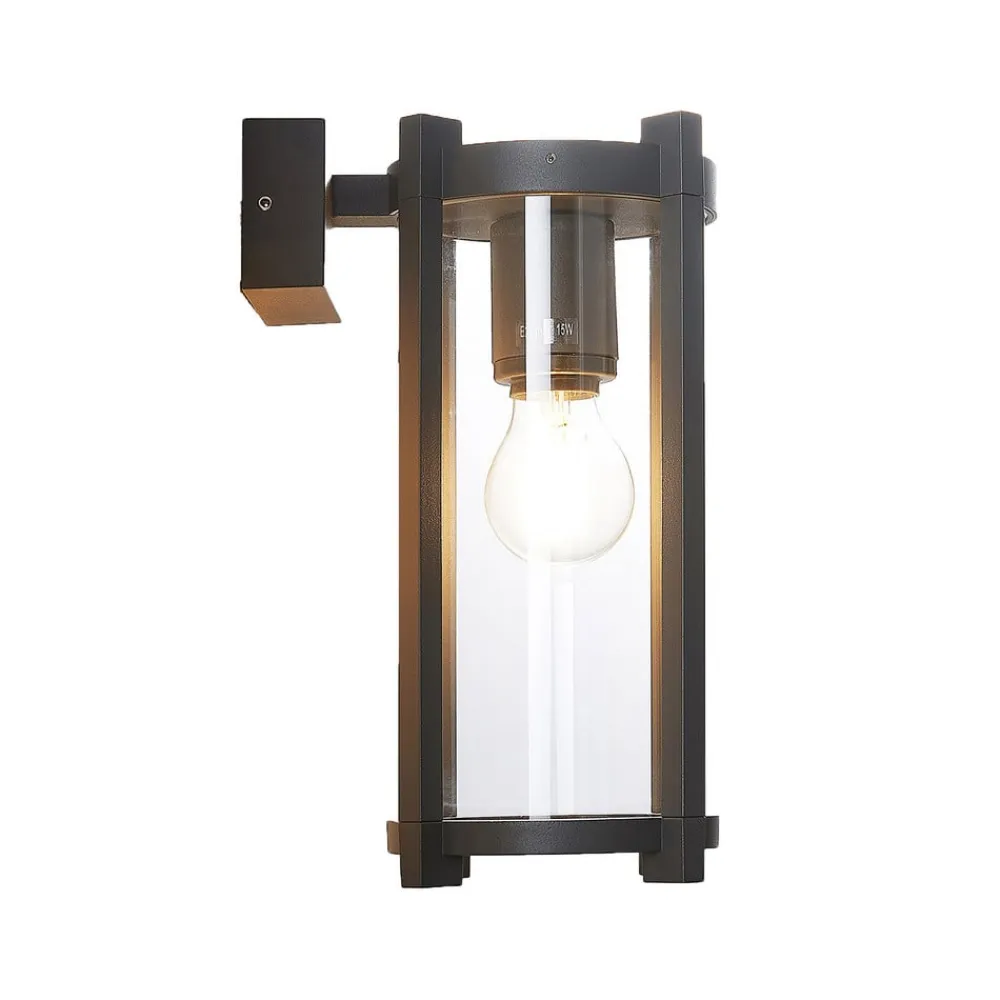 Lucande Terrassebelysning|Væglamper>udendørs væglampe Brienne, 30 cm, antracit, metal