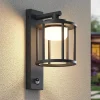 Lucande Væglampe Med Sensor|Væglamper>udendørs væglampe Berenike, sensor, antracit, metal