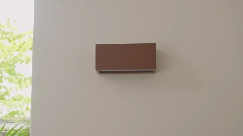 Lucande udendørs væglampe Bente, rustfarvet, bredde 25 cm, IP54