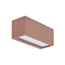 Lucande udendørs væglampe Bente, rustfarvet, bredde 25 cm, IP54