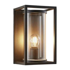 Lucande udendørs væglampe Brienne, 30 cm, antracit, metal