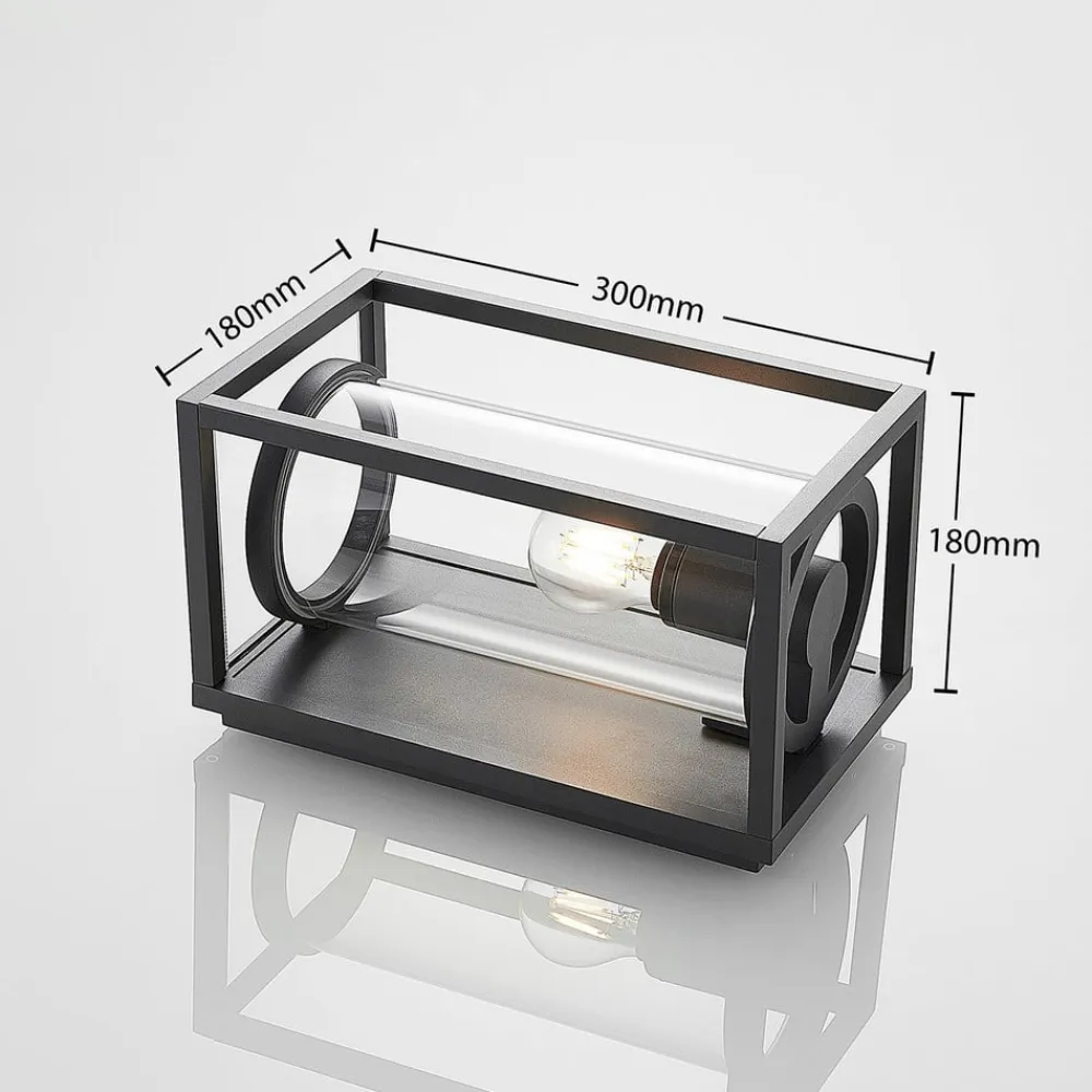 Lucande udendørs væglampe Brienne, 30 cm, antracit, metal