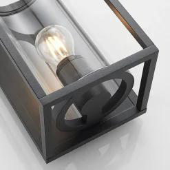 Lucande udendørs væglampe Brienne, 30 cm, antracit, metal