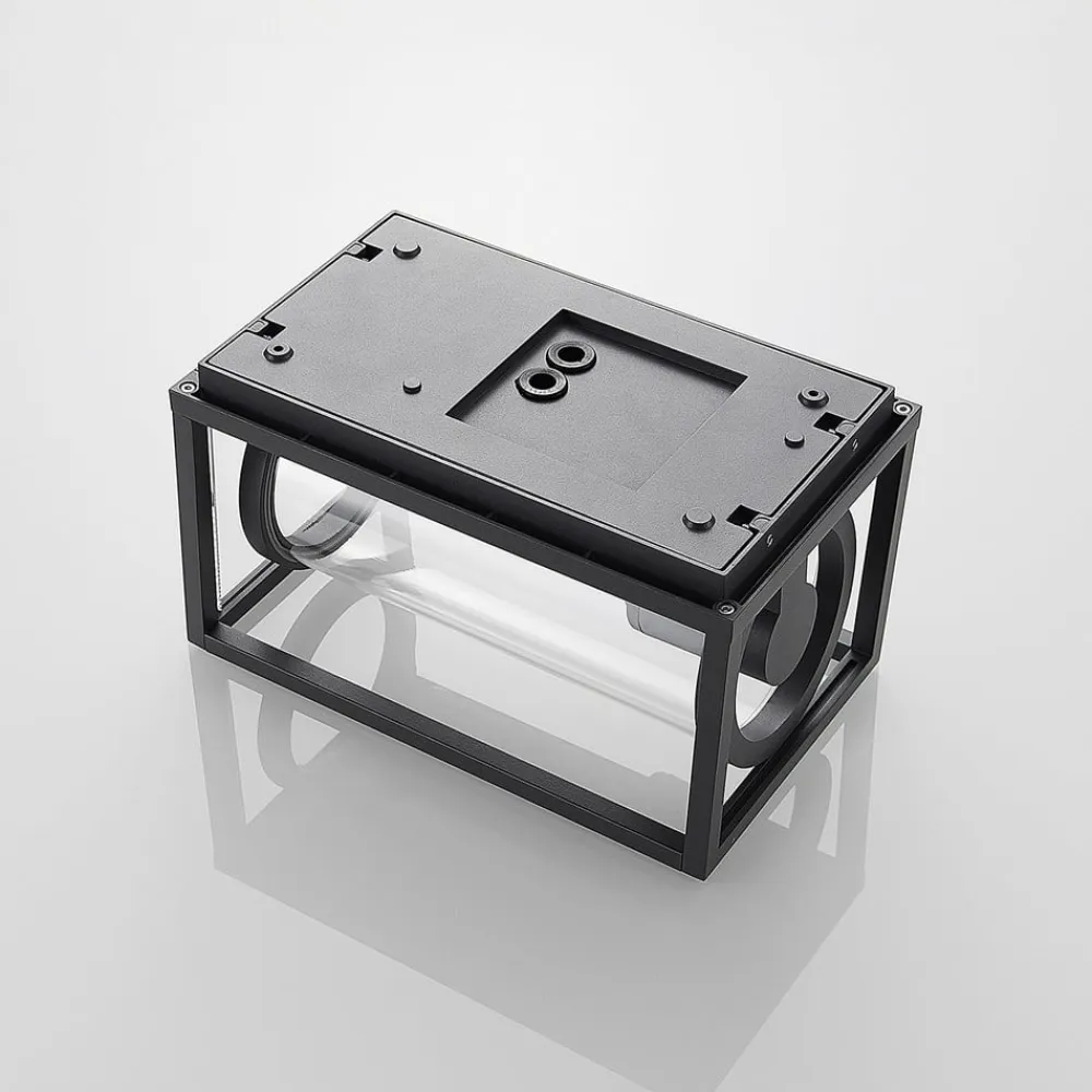 Lucande udendørs væglampe Brienne, 30 cm, antracit, metal