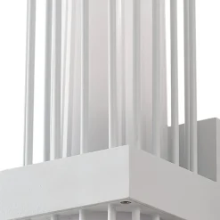 udendørs væglampe Chandan, 42 cm, hvid, metal, IP54^Lucande