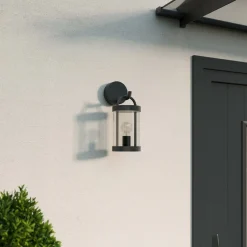 Lucande udendørs væglampe Cassian, 30 cm, antracit, IP54