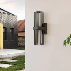udendørs væglampe Chandan, antracit, 2 lyskilder, IP54^Lucande Discount