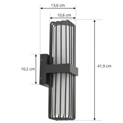 udendørs væglampe Chandan, antracit, 2 lyskilder, IP54^Lucande Discount