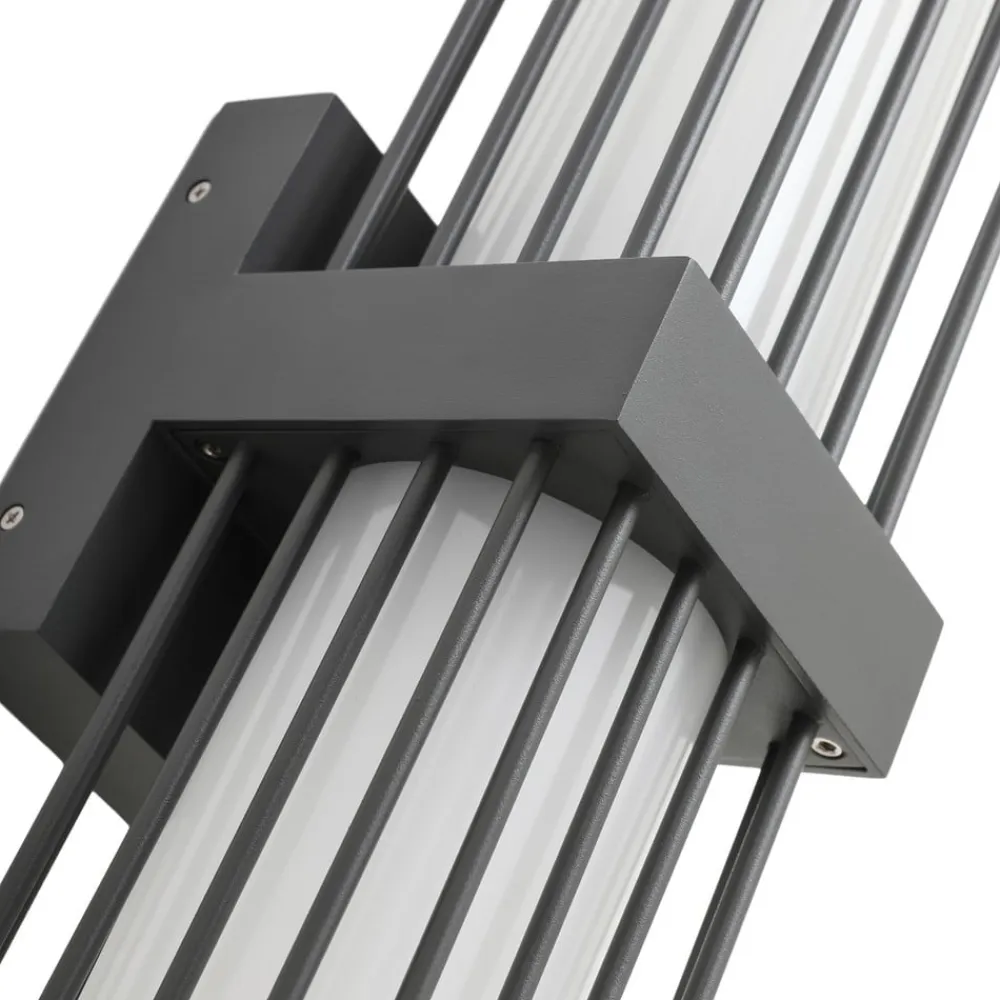 udendørs væglampe Chandan, antracit, 2 lyskilder, IP54^Lucande Discount