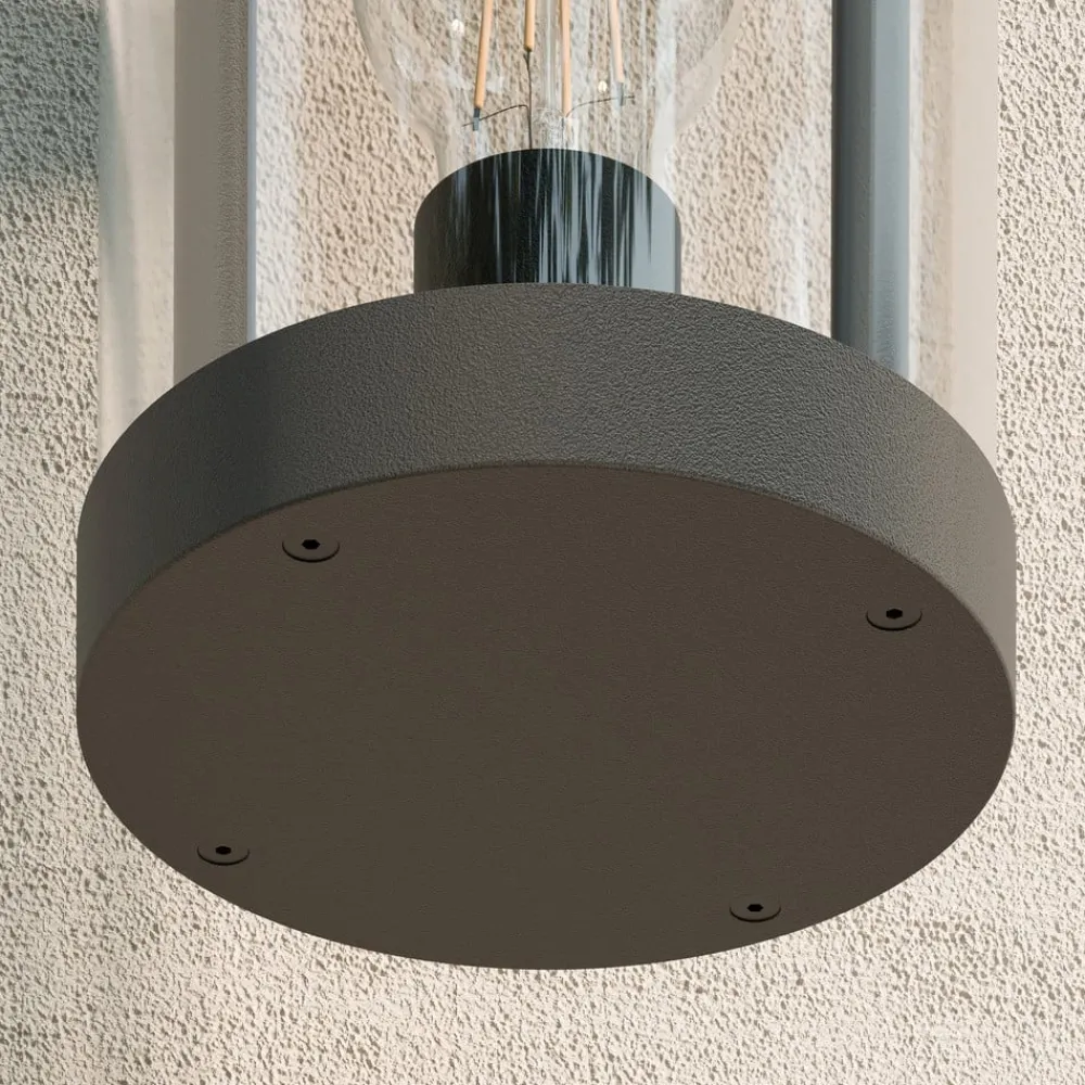 Lucande Terrassebelysning|Væglamper>udendørs væglampe Cassian, sæt med 2, antracit, IP54