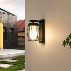 udendørs væglampe Chandan, 30 cm, antracit, sensor^Lucande Online