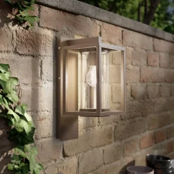 Lucande Terrassebelysning|Væglamper>udendørs væglampe Ferda, hængende, brun, IP44